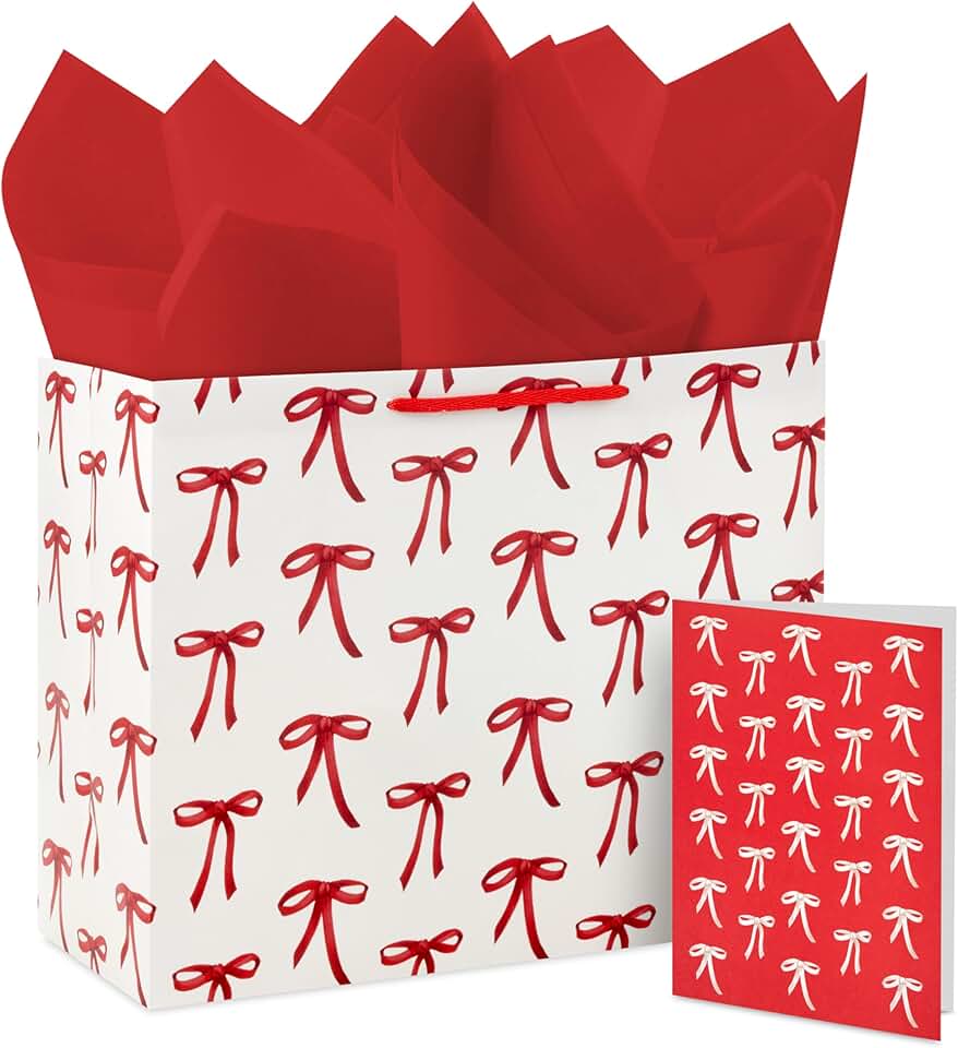 Large 10-inch Horizontal Gift Bag with Tissue and Card