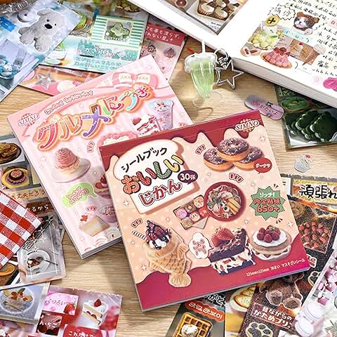 Kawaii Food Sticker Book with 60 Sheets