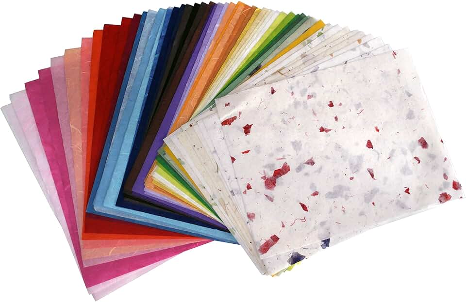75 Mulberry Paper Sheets for Craft and Origami