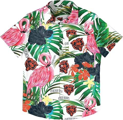 Men's Tropical Flamingo Floral Button-Up Shirt