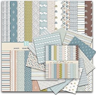 Boho Scrapbook Paper Set with 48 Sheets