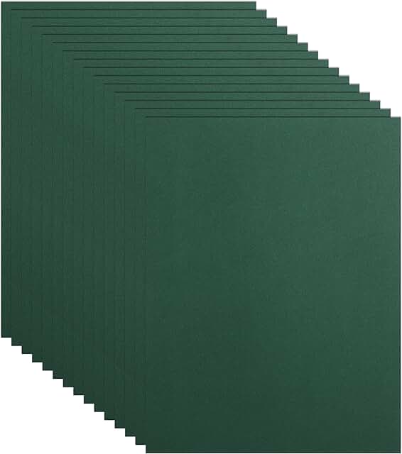 Dark Green Cardstock, 100 Sheets, 8.5x11, 75lb