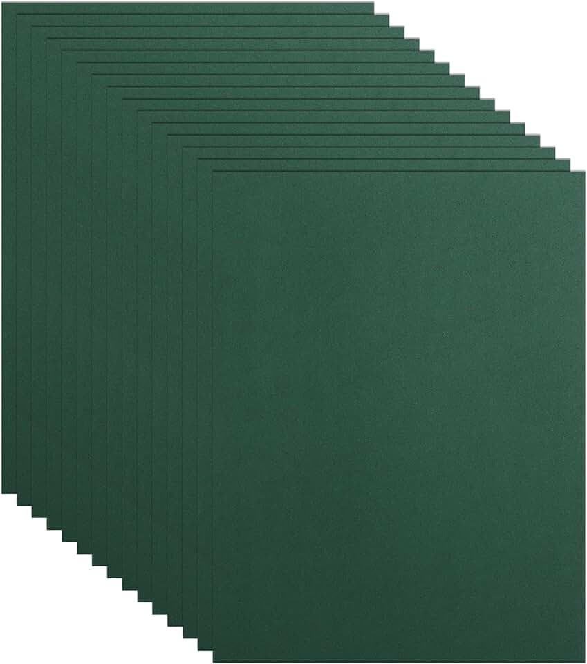 Dark Green Cardstock, 100 Sheets, 8.5x11, 75lb