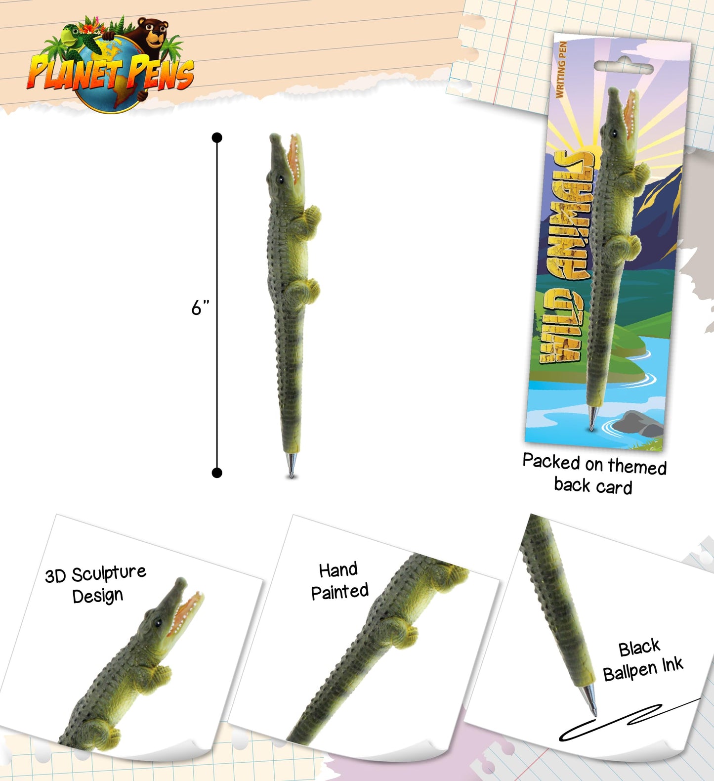 Alligator Novelty Pen for Kids and Adults