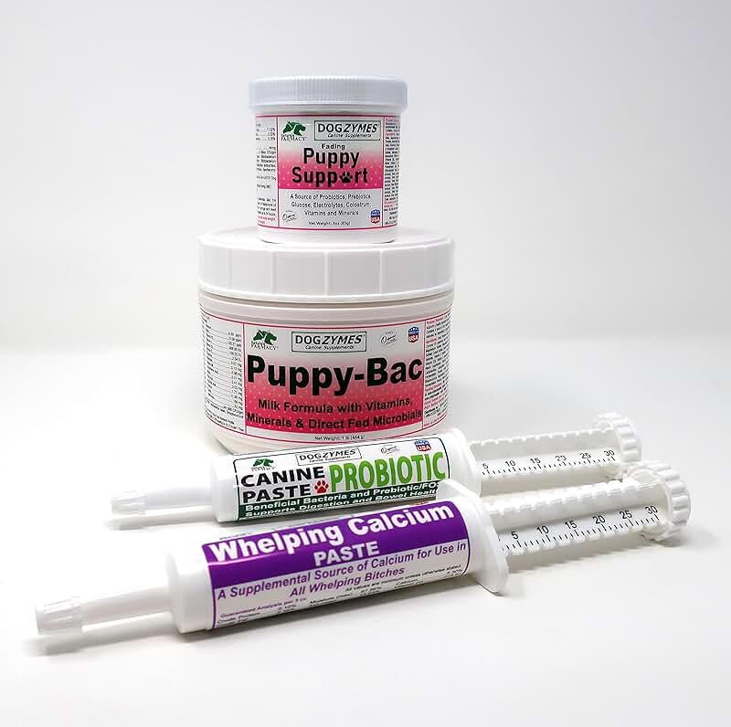 Dog Whelping Kit with Calcium, Probiotics, and Milk Replacer