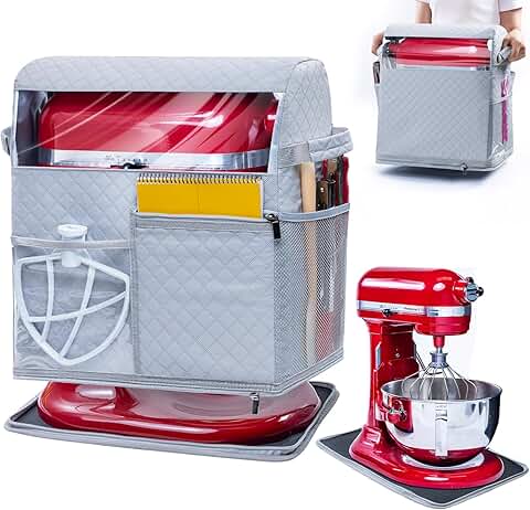 Stand Mixer Cover with Detachable Sliders and Pockets