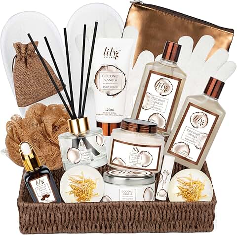 Coconut Vanilla Bath and Body Gift Set for Women