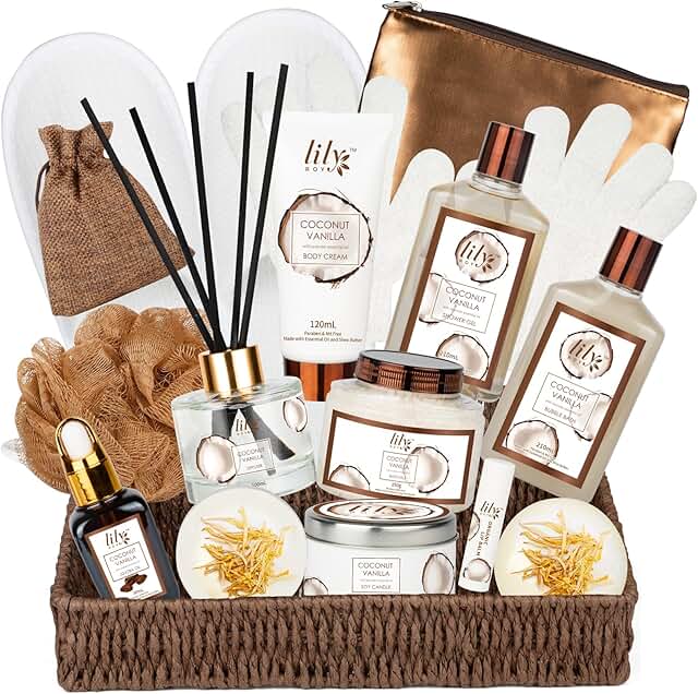 Coconut Vanilla Bath and Body Gift Set for Women