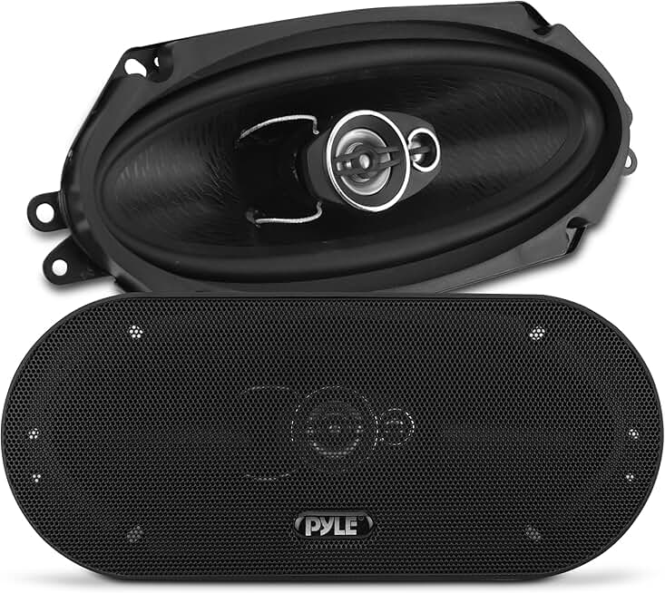 3-Way Car Stereo Speakers, 300W, 4x10 Inches, Pair