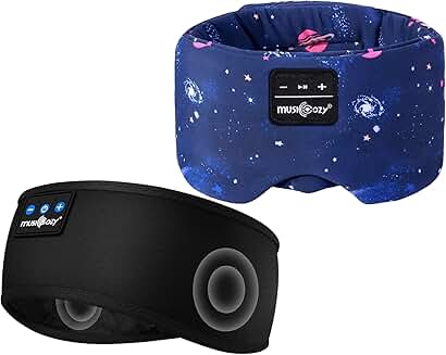Wireless Sleep Mask with Headphones and Adjustable Band