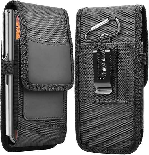 Nylon Phone Holster with Card Holder for Samsung and Moto G Stylus