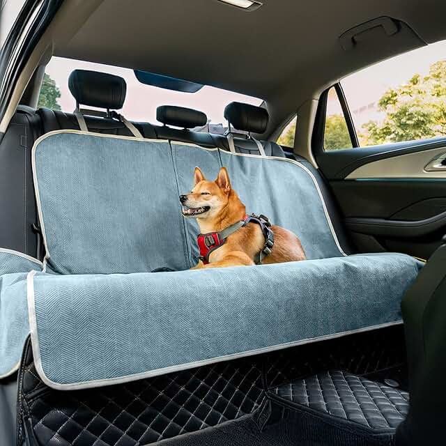 Funny Fuzzy Dog Car Seat Cover for Back Seat