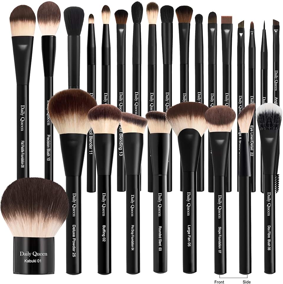25-Piece Makeup Brush Set with Storage Box