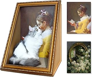 Double-Sided Cat Painting House with Scratcher and Bed