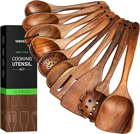 10-Piece Teakwood Cooking Utensil Set