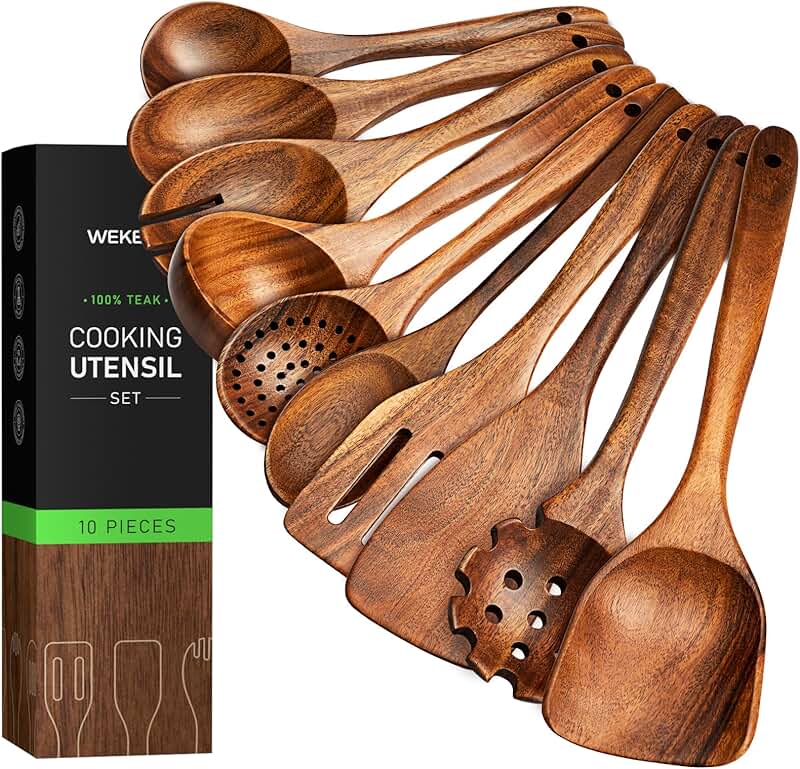 10-Piece Teakwood Cooking Utensil Set