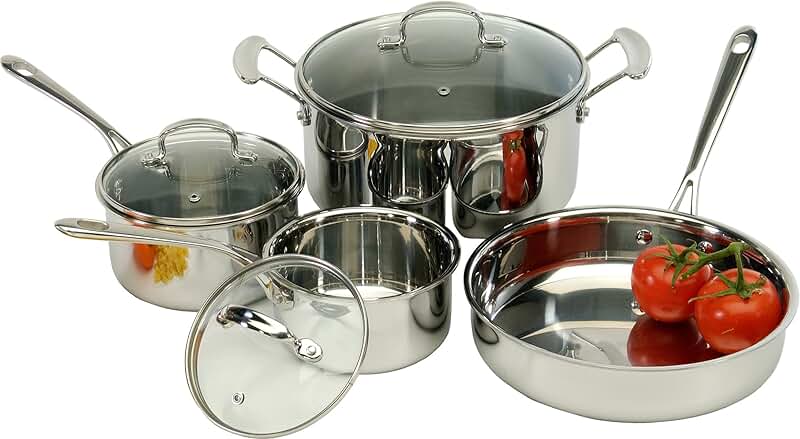 Tri-Ply Cookware Set, 14 x 10 x 7.2