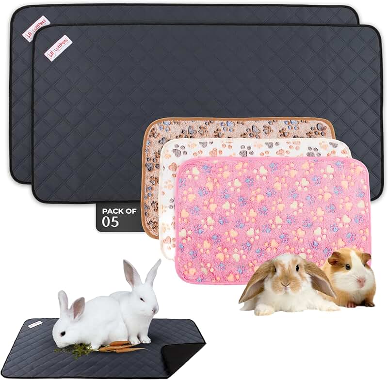 5-piece soft fleece cage liners for small pets