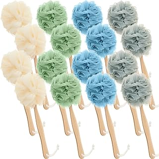 16-Piece Long-Handle Bath Body Back Scrubber Set