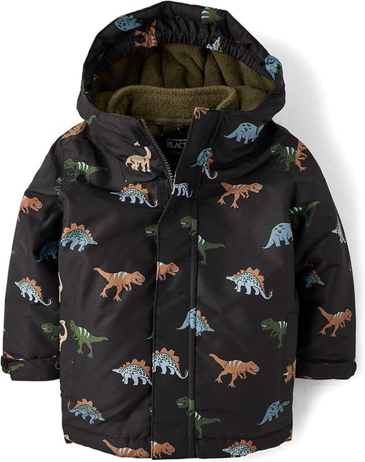 Baby Boys' 3-in-1 Winter Jacket with Fleece and Water-Resistant Shell