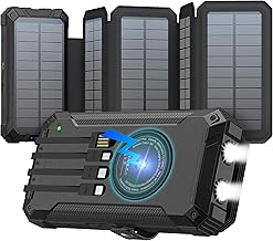 Portable 36800mAh Solar Power Bank with Flashlights