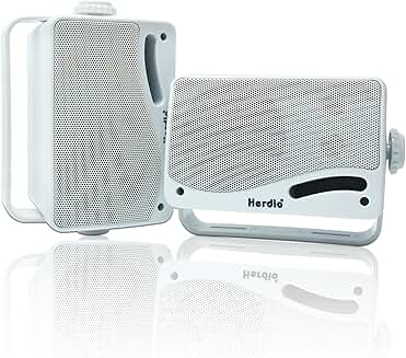 Outdoor 3.5" Waterproof Bluetooth Speakers, 200W, Wall Mount Pair