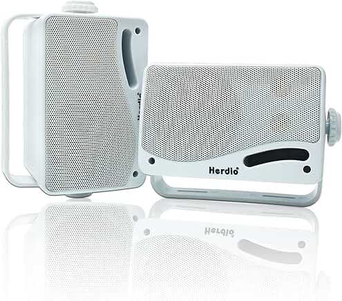 Outdoor 3.5" Waterproof Bluetooth Speakers, 200W, Wall Mount Pair