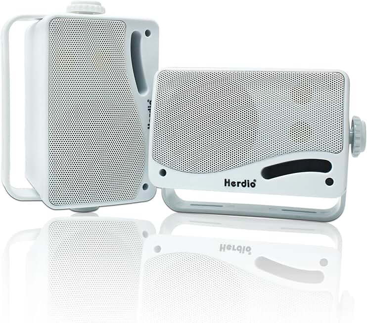 Outdoor 3.5" Waterproof Bluetooth Speakers, 200W, Wall Mount Pair