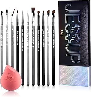 11-Piece Eyeliner Brush Set with Soft Latex-Free Sponge