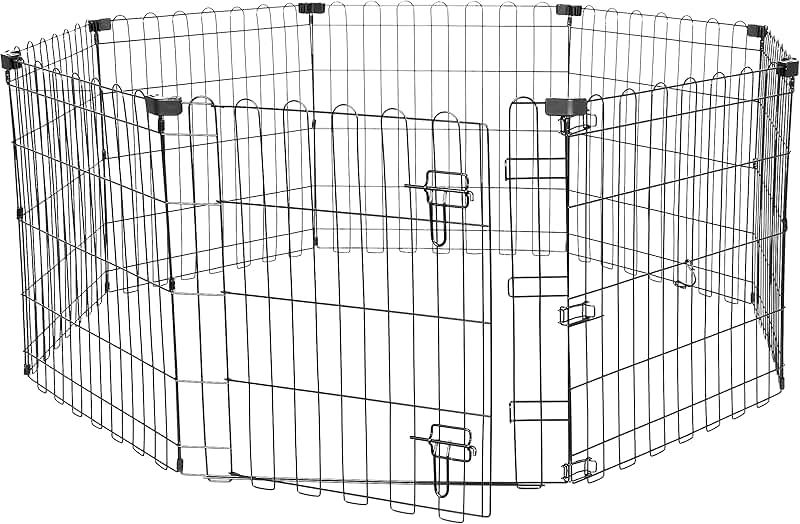 Foldable Metal Dog Playpen for Indoor and Outdoor Use