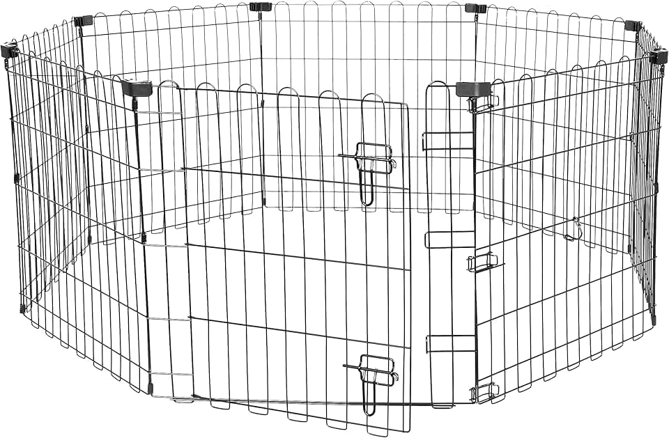 Foldable Metal Dog Playpen for Indoor and Outdoor Use