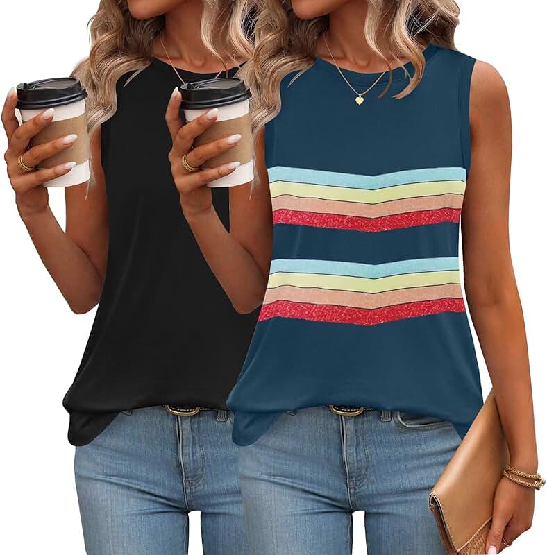 Women's Summer Sleeveless Casual Tank Tops Pack