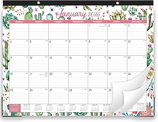 2026 Desk Calendar with Large Ruled Blocks