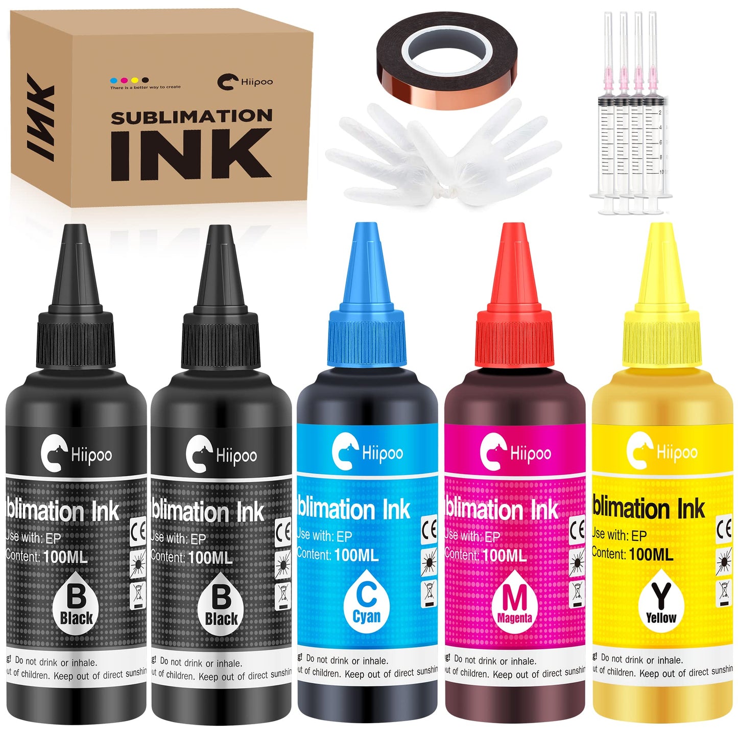 500ML Sublimation Ink Refill for ET-2720 ET-2760 ET-2800 ET-2803 ET-2850 ET-4800 ET-15000 ET-3760 ET4700 Inkjet Printer Heat Press Transfer on Mugs T-Shirts Pillows (Upgrade Version)