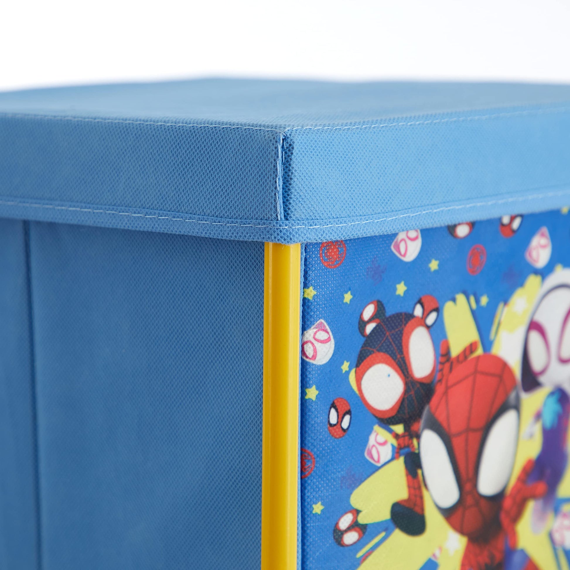 Marvel Spidey and His Amazing Friends 3 Tier Fabric Storage Organizer with 3 Cubes and Removable Lid
