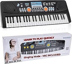 Portable 49-Key Digital Piano with Microphone for Beginners