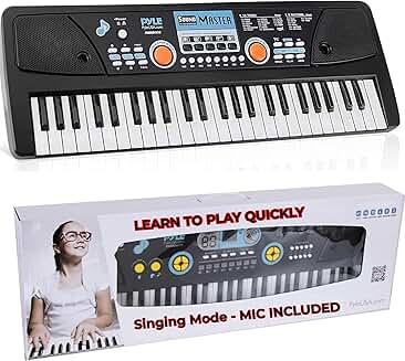 Portable 49-Key Digital Piano with Microphone for Beginners