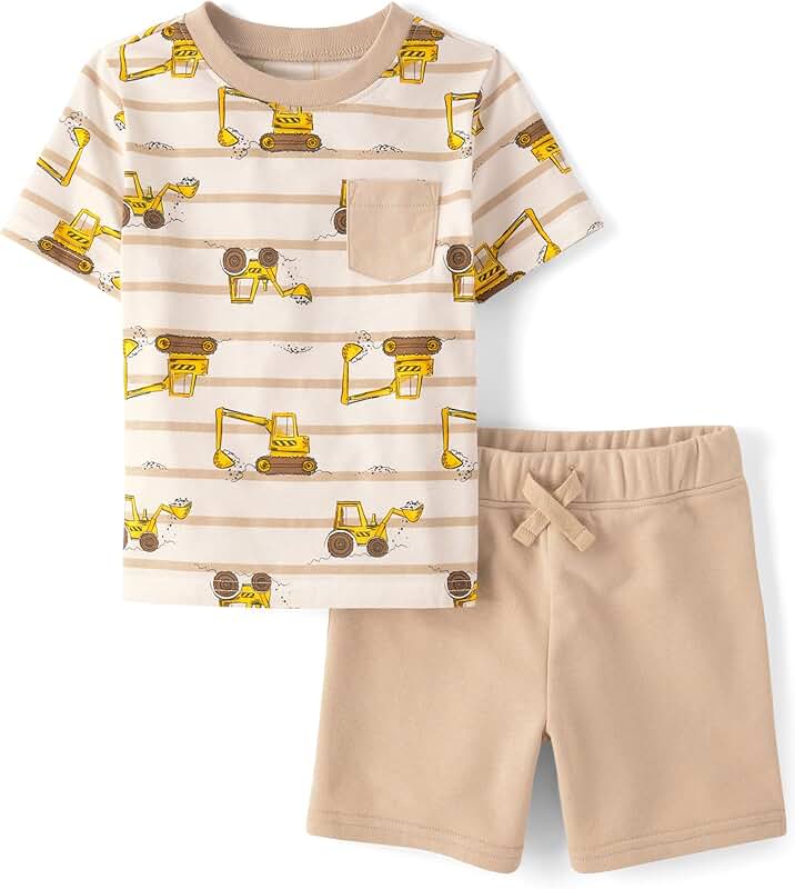 Baby Boy and Toddler Short Sleeve Top and Shorts Set