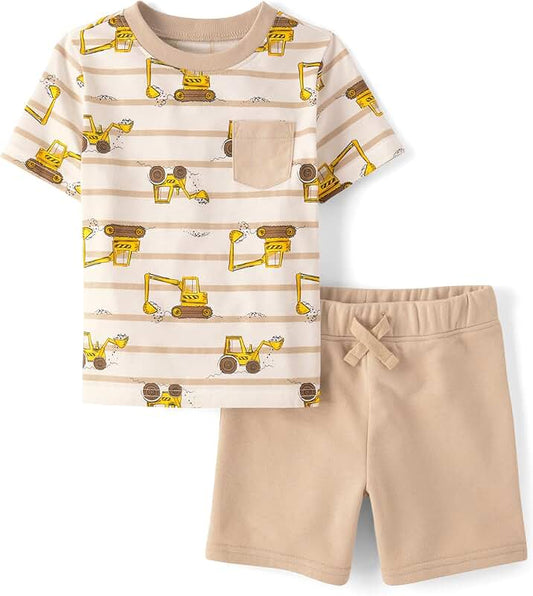 Baby Boy and Toddler Short Sleeve Top and Shorts Set