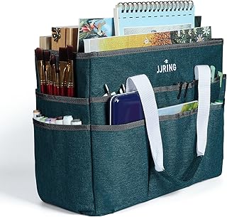Large Craft Organizer Tote Bag with Multiple Pockets