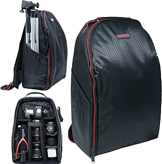 Camera backpack for DSLR and mirrorless gear
