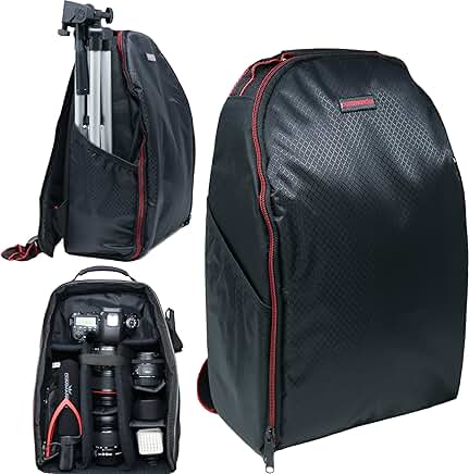 Camera backpack for DSLR and mirrorless gear