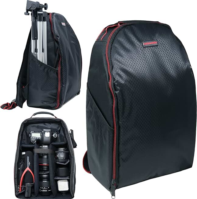 Camera backpack for DSLR and mirrorless gear