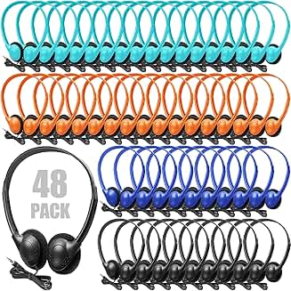 48 Wired On-Ear Headphones for Classroom Use