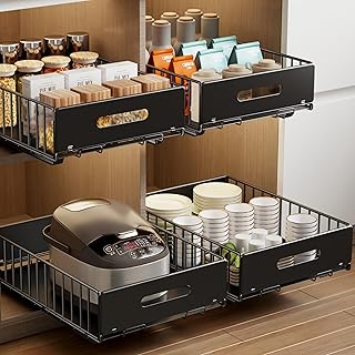 Two Drawer Pull-Out Cabinet Organizers