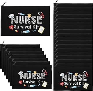 26-Piece Nurse Survival Kit in Black Cosmetic Bag