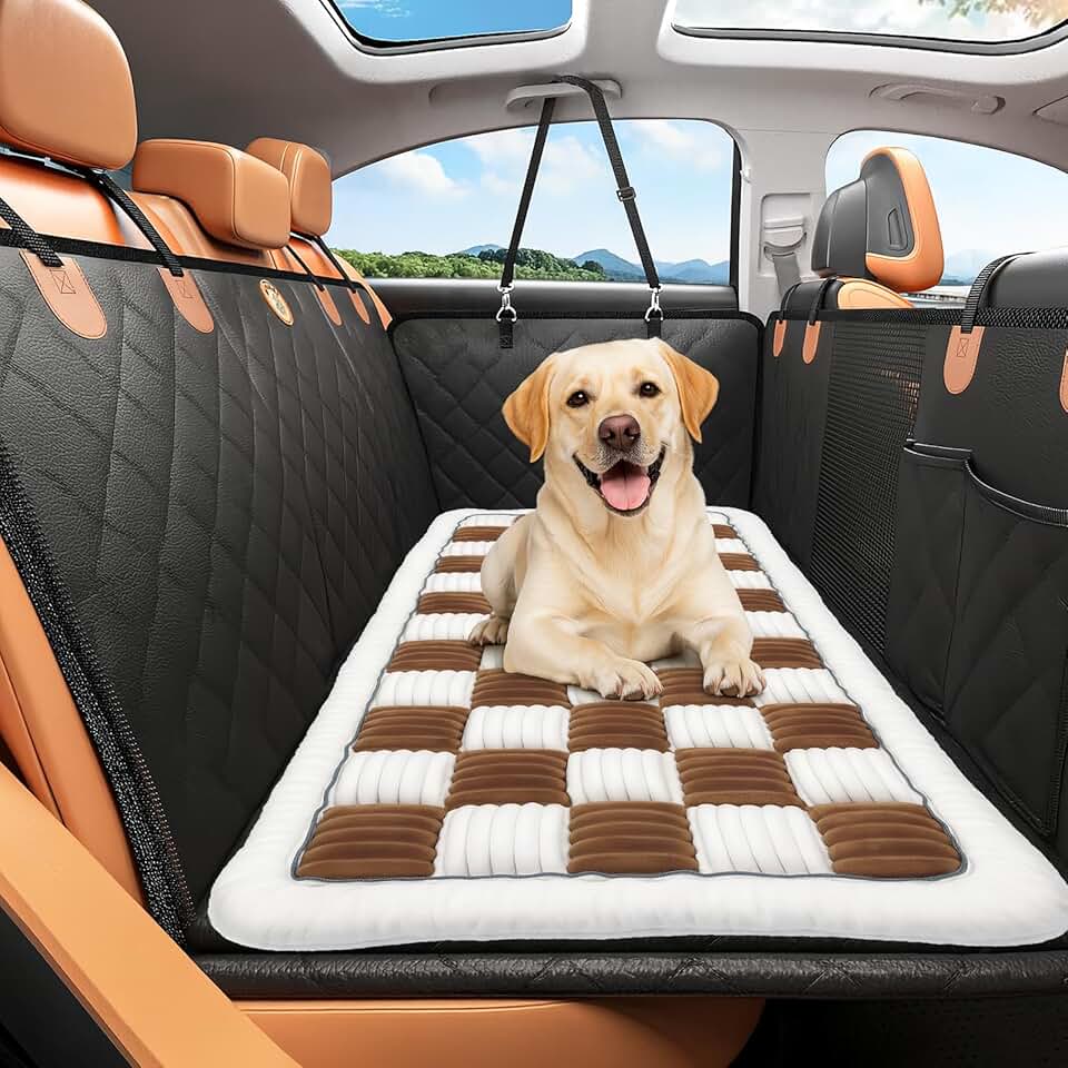 Backseat Dog Bed and Seat Cover for Travel