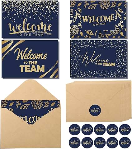 Set of 72 Welcome Cards with Envelopes and Stickers
