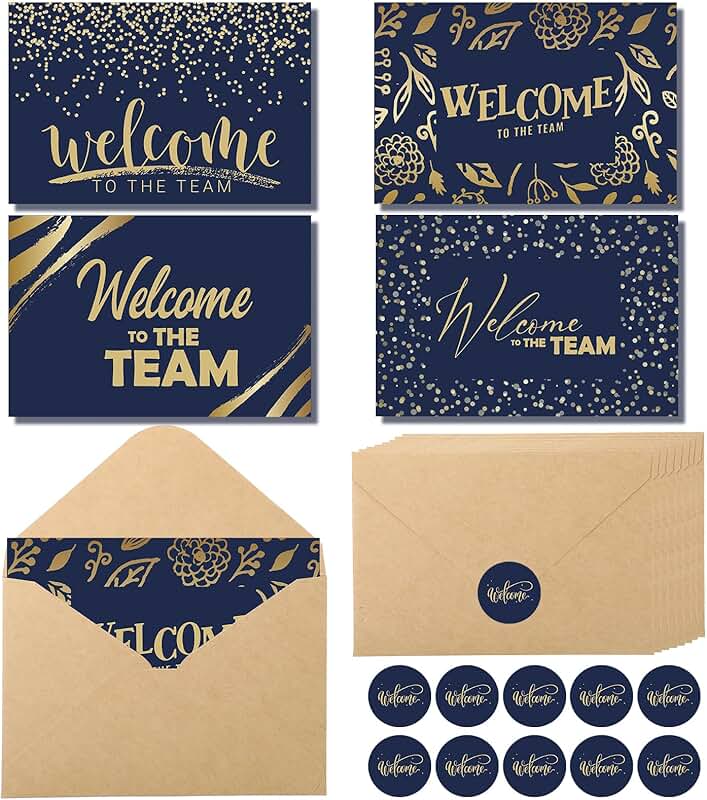 Set of 72 Welcome Cards with Envelopes and Stickers