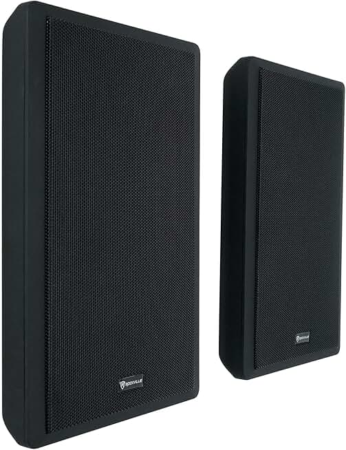 Black 5.25" 240W Home Theater Speakers with Wall Mount